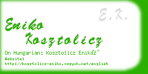 eniko kosztolicz business card